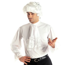 Weißes Rüschenhemd Mittelalter Hemd XL 54