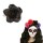 Rosen Haarschmuck Ansteckblume Rose schwarz