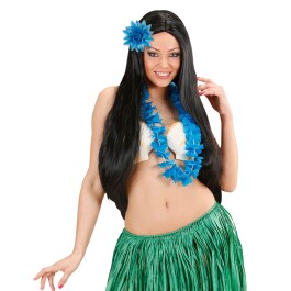 Rosen Haarblüte Hawaii Haarspange blau