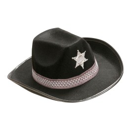 Cowboyhut Kinder Sheriff Hut in schwarz