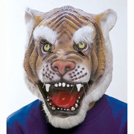 Gummi Maske Tiger - Tigermaske Fasching