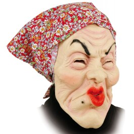 Gummi Maske Alte Frau - Oma Masken Fasching