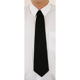 Krawatte schwarz - Schlips fertig gebunden