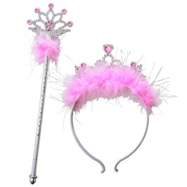 Prinzessin Krone Diadem mit Zauberstab Deluxe