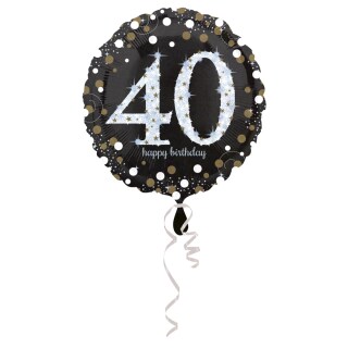 Folien Luftballon 40. Geburtstag Folienballon Happy Birthday 43 cm