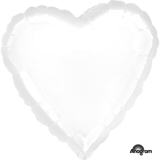 Hochzeit Luftballon Herz Folienballon 43 cm weiß
