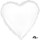 Hochzeit Luftballon Herz Folienballon 43 cm weiß