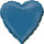 Hochzeit Luftballon Herz Folienballon 43 cm blau