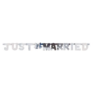 Just Married Girlande Hochzeitsgirlande Trauung 130 x 10,7 cm