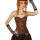 Steampunk Corsage braun Damenkorsett braun L (44/46)