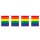 Bunte Wimpelkette Regenbogen Wimpel Girlande 10 m