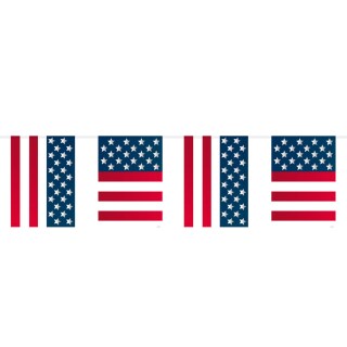 Wimpelkette USA Amerika Girlande 10 m
