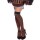 Steampunk Overknees Halterlose Strümpfe braun-schwarz