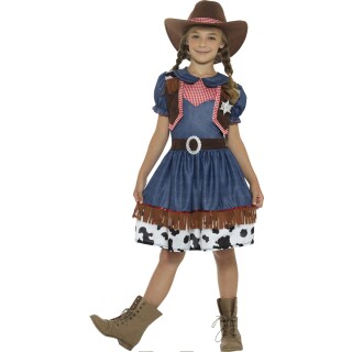 Cowgirl Kostüm Wilder Westen Kinderkostüm S, 4 - 6 Jahre, 115 - 128 cm