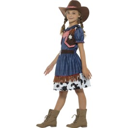 Cowgirl Kostüm Wilder Westen Kinderkostüm S, 4 - 6 Jahre, 115 - 128 cm