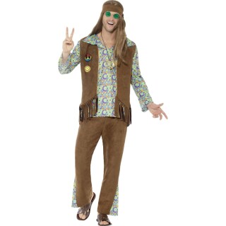 Hippie Outfit Herren Flower Power Kostüm Mann