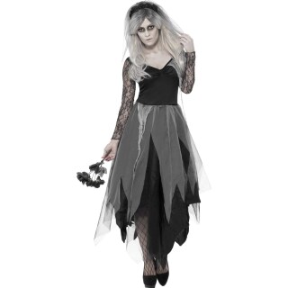 Zombiebraut Kostüm Gothicbraut Halloween S (34/36)