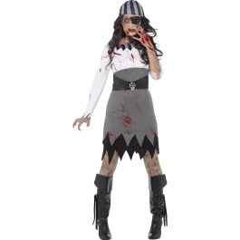 Halloweenkostüm Zombie Piratin Geisterpirat Kostüm Damen