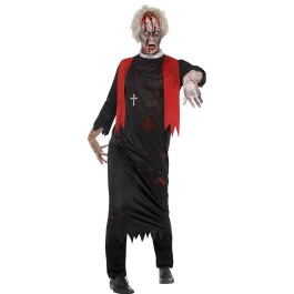 Zombie Priester Kostüm Halloween Pfarrer M/L (48 - 54)