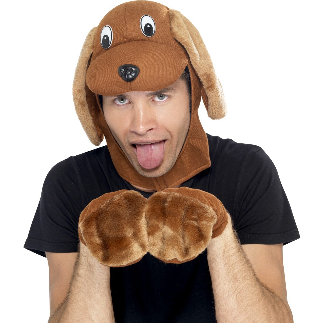 KostümSet Hund mit Mütze und Pfoten braun, 12,99