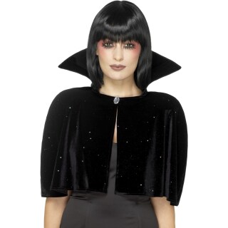 Halloween Gothic Cape  Vampirumhang Damen schwarz