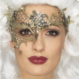 Venezianische Maske Filigree Augenmaske gold