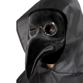 Schwarze Pestmaske Pestdoktor Maske