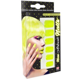 80er Jahre Fingernägel Künstliche Nägel  Neon Gelb