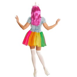 Einhorn Kostüm Damen Regenbogen Kleid M (38/40)