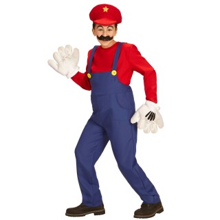 Kinder Super Mario Kostüm Faschingskostüm Klempner 158, 11 - 13 Jahre