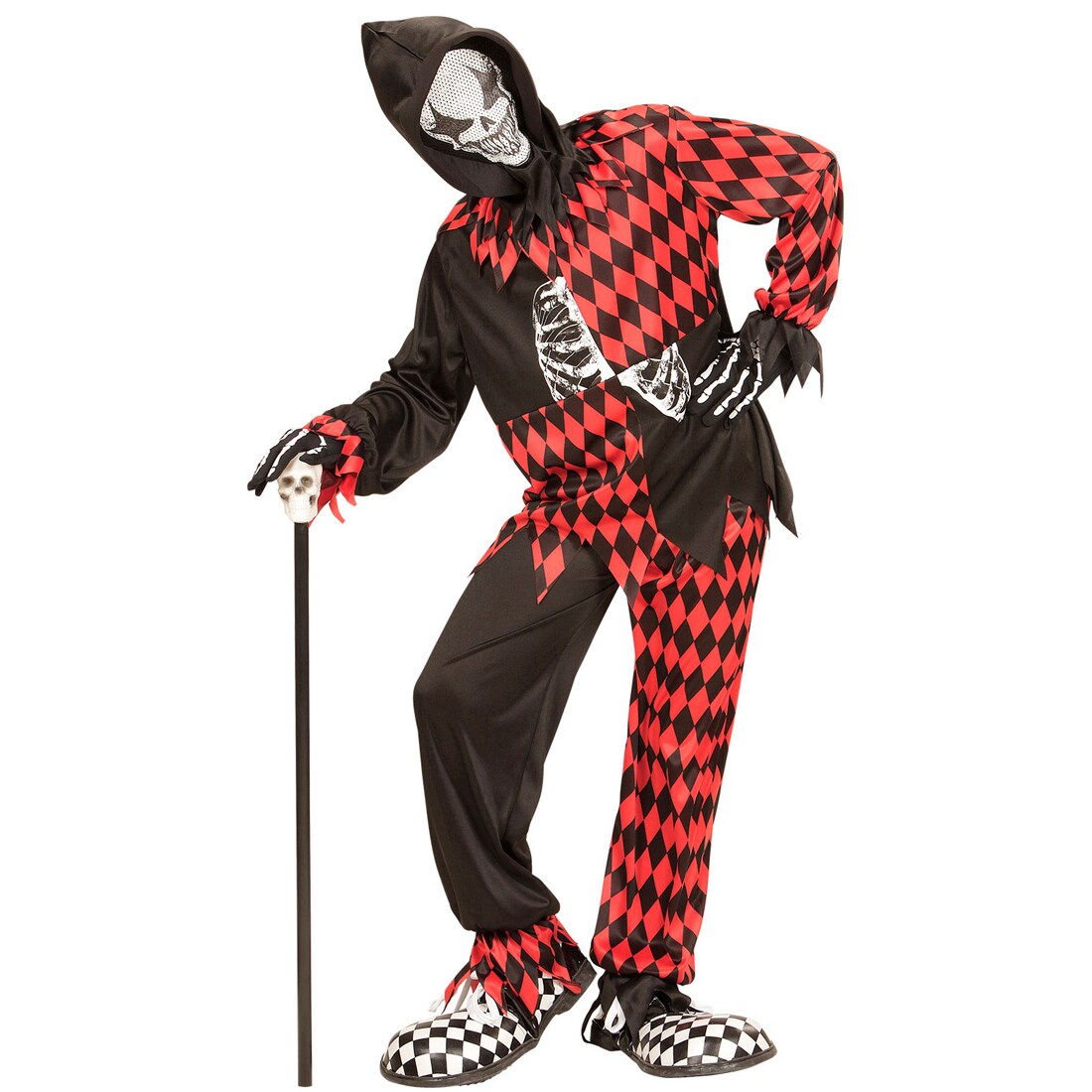 FIESTAS GUIRCA Böser Clown-Kostüm Für Kinder – Gr. 18-24 Monate, Grau/rot, Halloween & Karneval