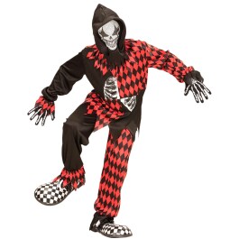 Böser Clown Kinderkostüm Harlekin Kostüm Halloween
