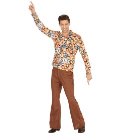 70er Jahre Hemd Herren Schlagermove Herrenhemd L/XL (52/54)