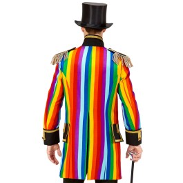 Regenbogen Frack Herren Zirkusdirektor Kostüm L (52)