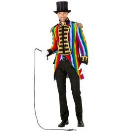 Regenbogen Frack Herren Zirkusdirektor Kostüm XL (54)
