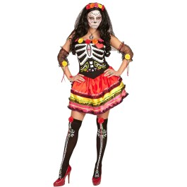 Sugar Skull Damenkostüm Tag der Toten Kostüm L...