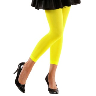 80er Jahre Leggins 70 DEN Damen Strumpfhosen neon gelb