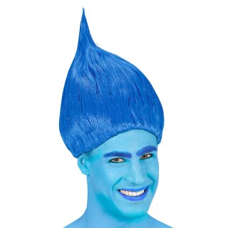 Fantasy Troll Perücke  Cosplay Karnevalsperücke blau