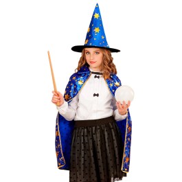 Zauberer Kostüm Set Kinder Magier Umhang mit Hut