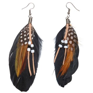 Indianer Ohrringe mit Federn Federohrringe Indianerin