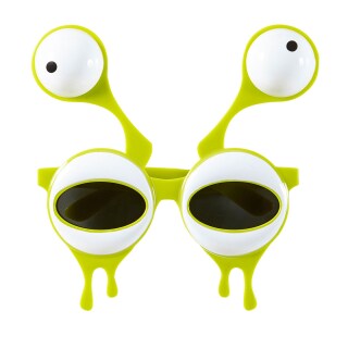Alien Brille UFO Partybrille Außerirdischer Scherzbrille Sonnenbrille Space Spaß