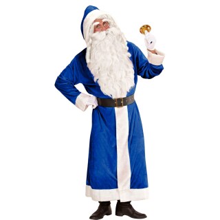 Blaues Weihnachtsmann Kostüm Nikolaus Mantel XL