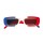 Retro Brille Frankreich Französische Sonnenbrille blau-weiss-rot