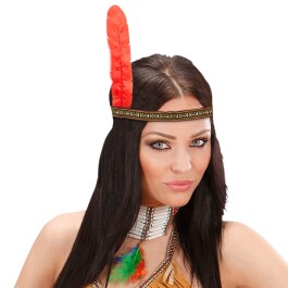 Indianer Stirnband mit Feder Indianerschmuck