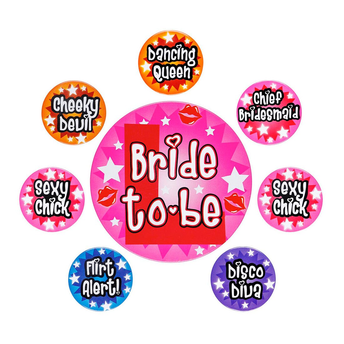 Spielehelden 12er Button-Set „Vogelhochzeit“ – Süße Anstecker Für JGA, Bachelorette Party, 56 Mm