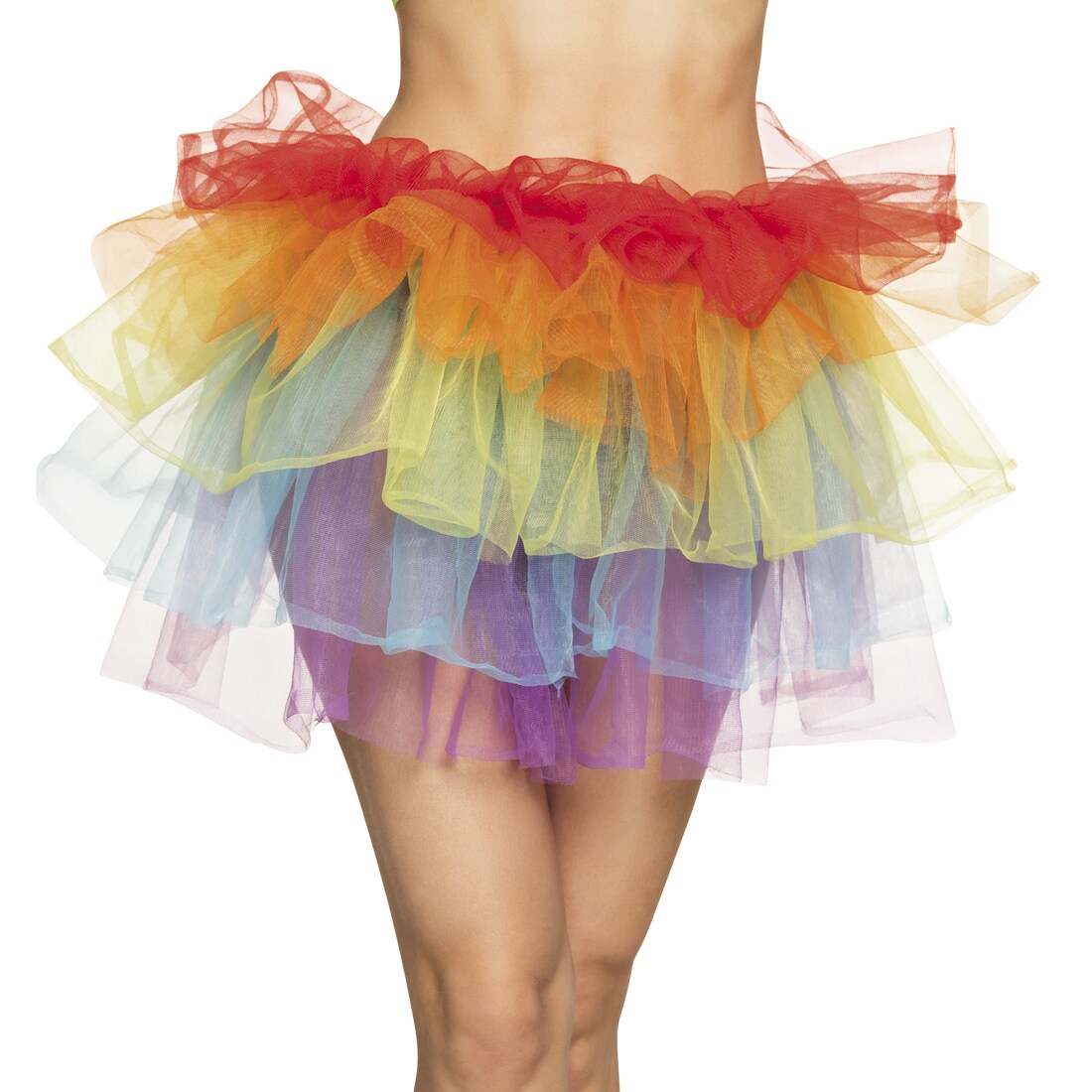 Regenbogen Petticoat Tutu – Ballettrock In Rot, Blau, Grün, Gelb, Universalgröße, Aus Tüll, Für Fasching & Party