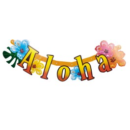 Aloha Hawaii Party  Deko Banner 83 cm