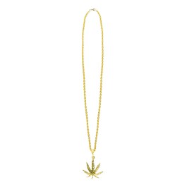Cannabis Kette Halskette Hanfblatt gold