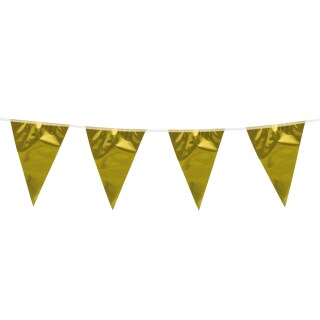 Party Girlande gold Wimpelkette Hochzeit 10 m