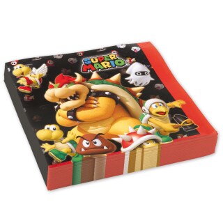 20 Servietten Super Mario Brothers 2-lagig 33 x 33 cm